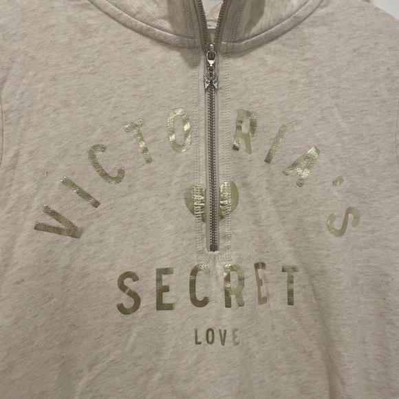 Victoria’s Secret Gold Half Zip Up Sweatshirt - Picture 5 of 10